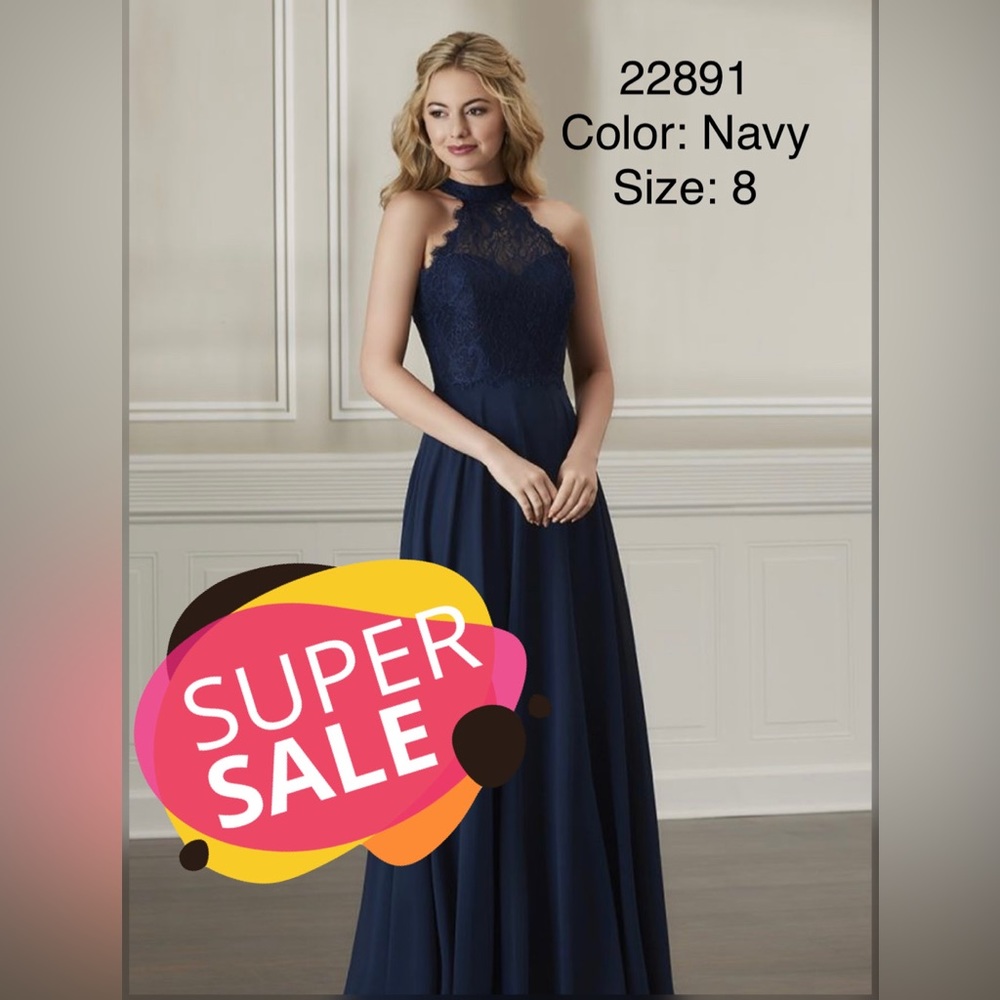 Christina Wu Celebrations Bridesmaid dress -Color: Navy Size: 8